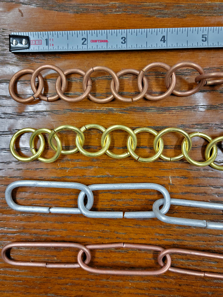#3135 Accessory Link Chain copper aluminum round and oval