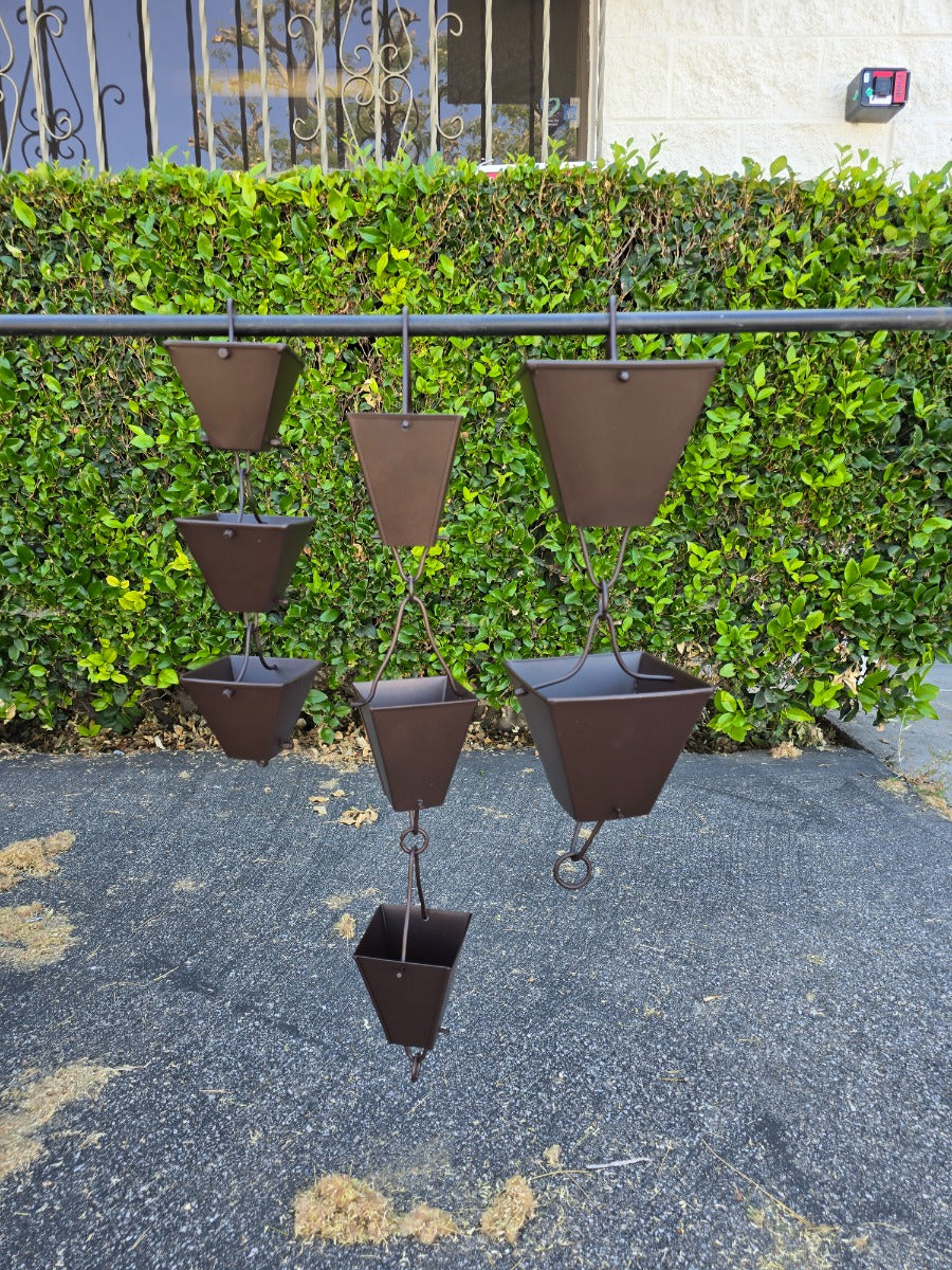 XL Square Cups Powder Coated Bronze Aluminum 3121-XL-BRZ