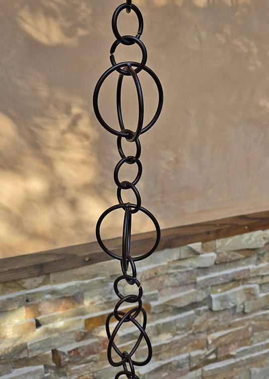 Steel Circles Link Chain Bronze Y9004-BRZ