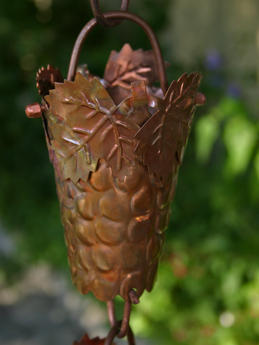 Grape & Leaf Pure Unfinished Copper #2900