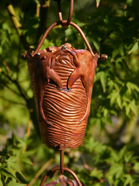 Wave & Dolphin Pure Unfinished Copper Cups #2920