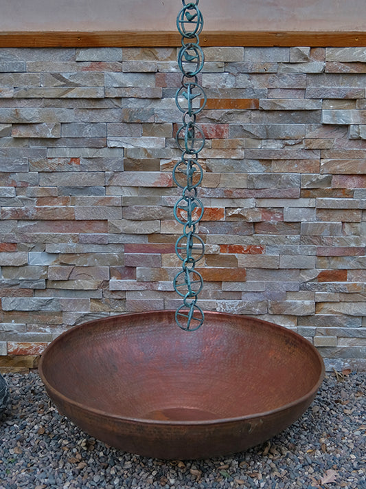 30" Large Copper Hammered Basin 3120-C CLEARANCE