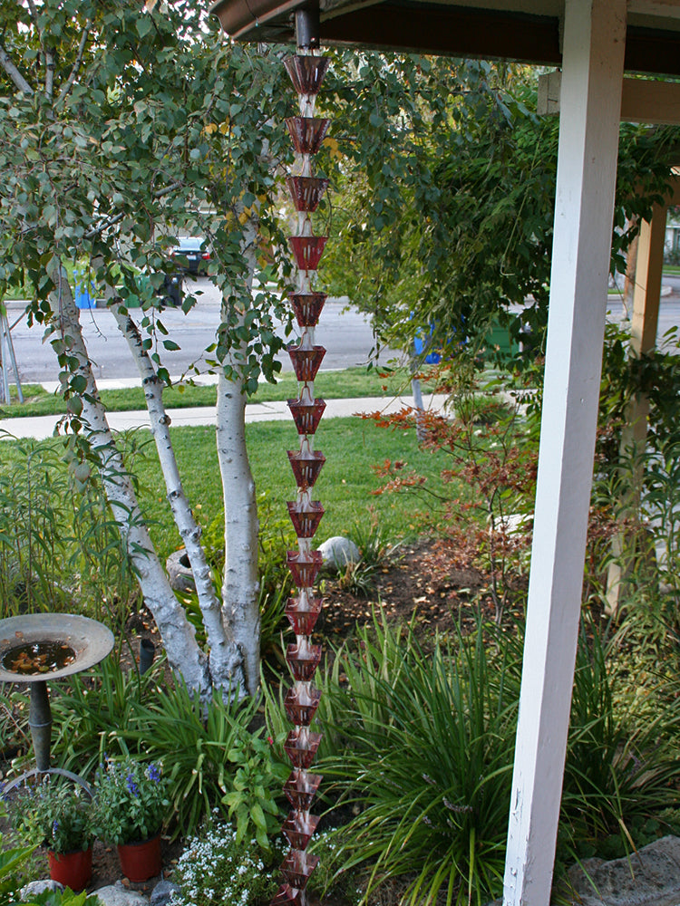 Slotted Square Cups Pre-Aged Copper #3121-AC