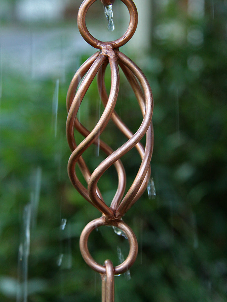 Pure Unfinished Copper Twisted Loops Link Chain #3181-COP