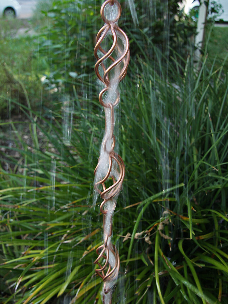 Pure Unfinished Copper Twisted Loops Link Chain #3181-COP