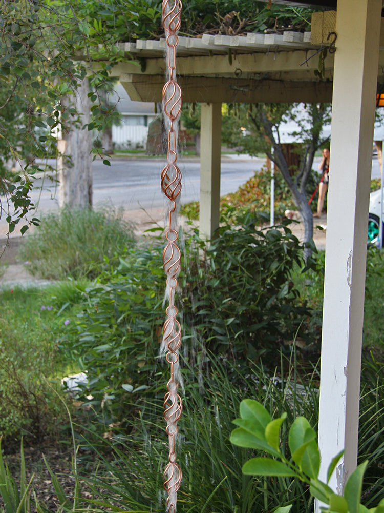 Pure Unfinished Copper Twisted Loops Link Chain #3181-COP