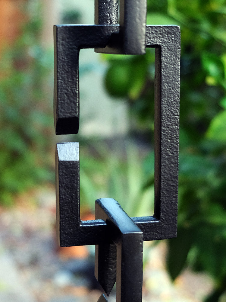 Powder Coated Cast Black Rectangle Links #3198-BLK – RainChains.com