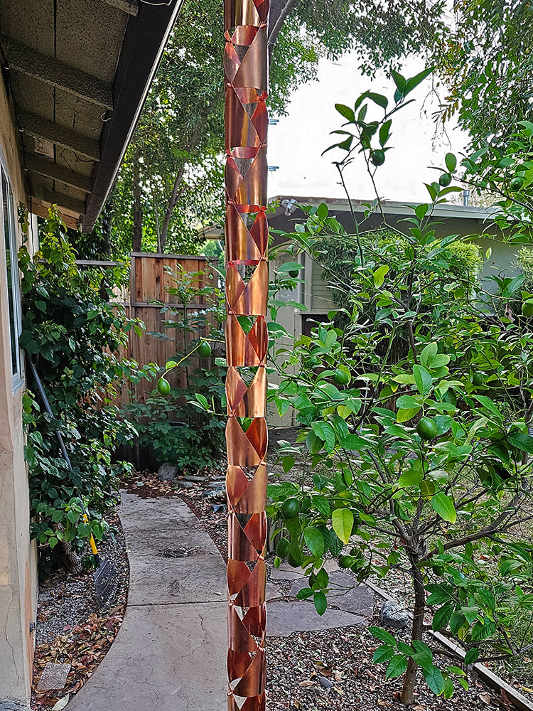 4542-RND-COP Origami™ II Round Copper Rain Chain