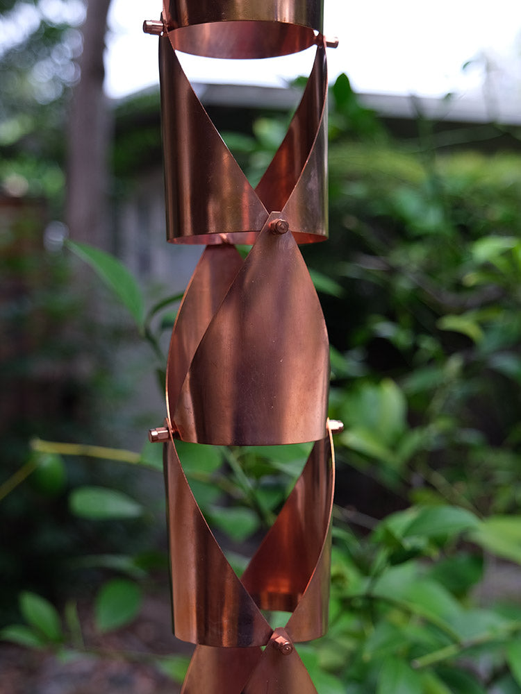 4542-RND-COP Origami™ II Round Copper Rain Chain
