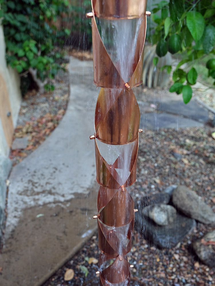 4542-RND-COP Origami™ II Round Copper Rain Chain