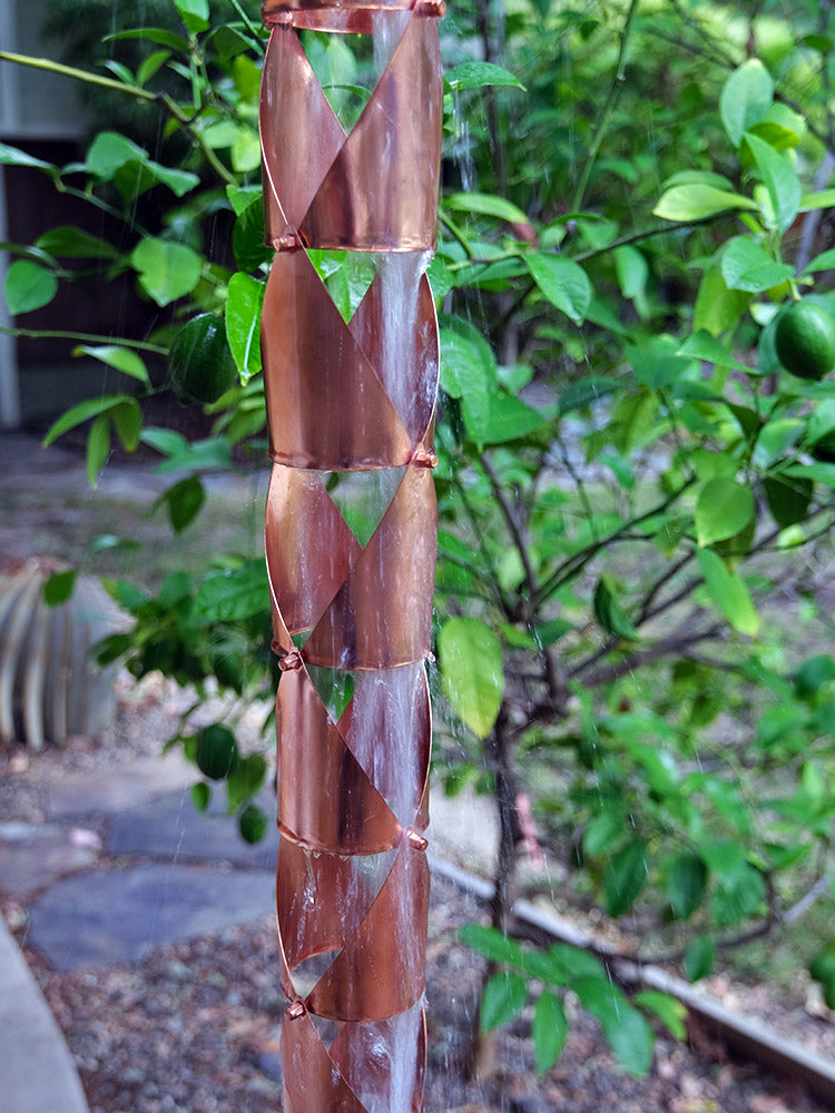 4542-RND-COP Origami™ II Round Copper Rain Chain