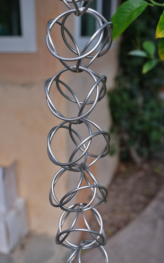 Geo Circles™ Stainless Steel Link Rain Chain