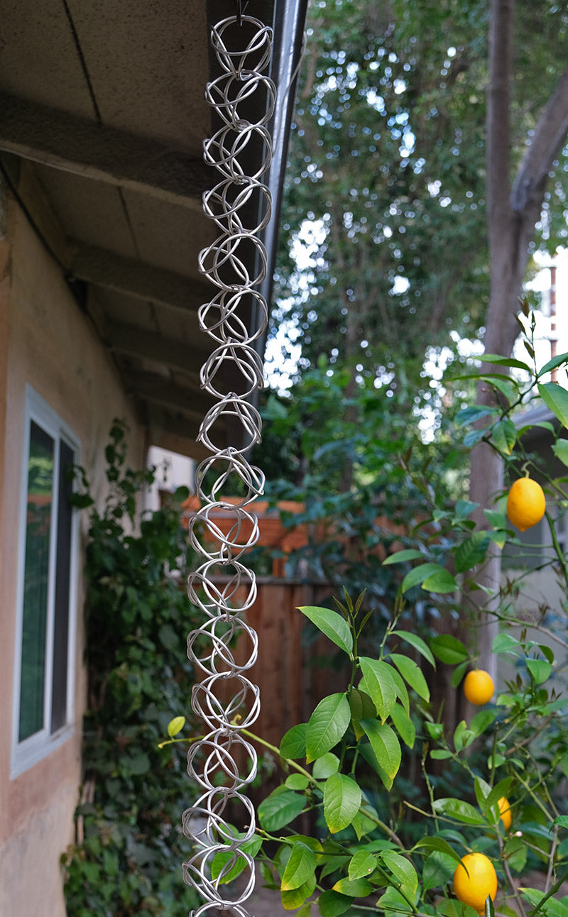 Geo Circles™ Stainless Steel Link Rain Chain