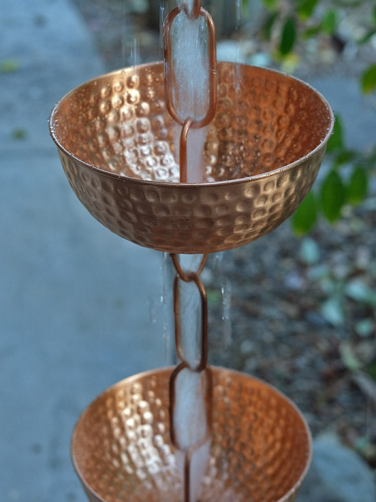 Singing Bowls™ Pure Copper Bowls Rain Chain 5373-COP