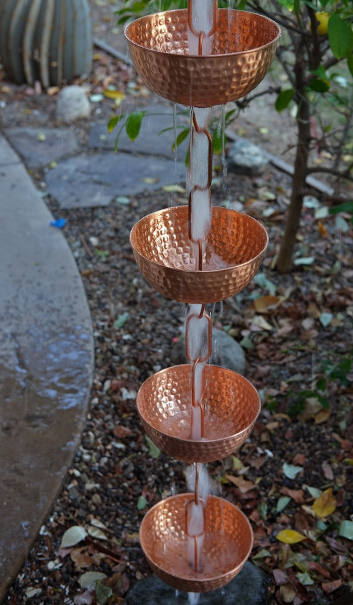 Singing Bowls™ Pure Copper Bowls Rain Chain 5373-COP