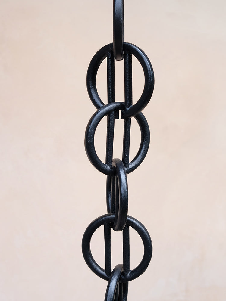 Cast Zen Loops Thick Powder Coated Black Aluminum Link Chains #6886C-BLK