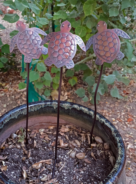GS-002 Turtles Garden Stakes (set of 3)