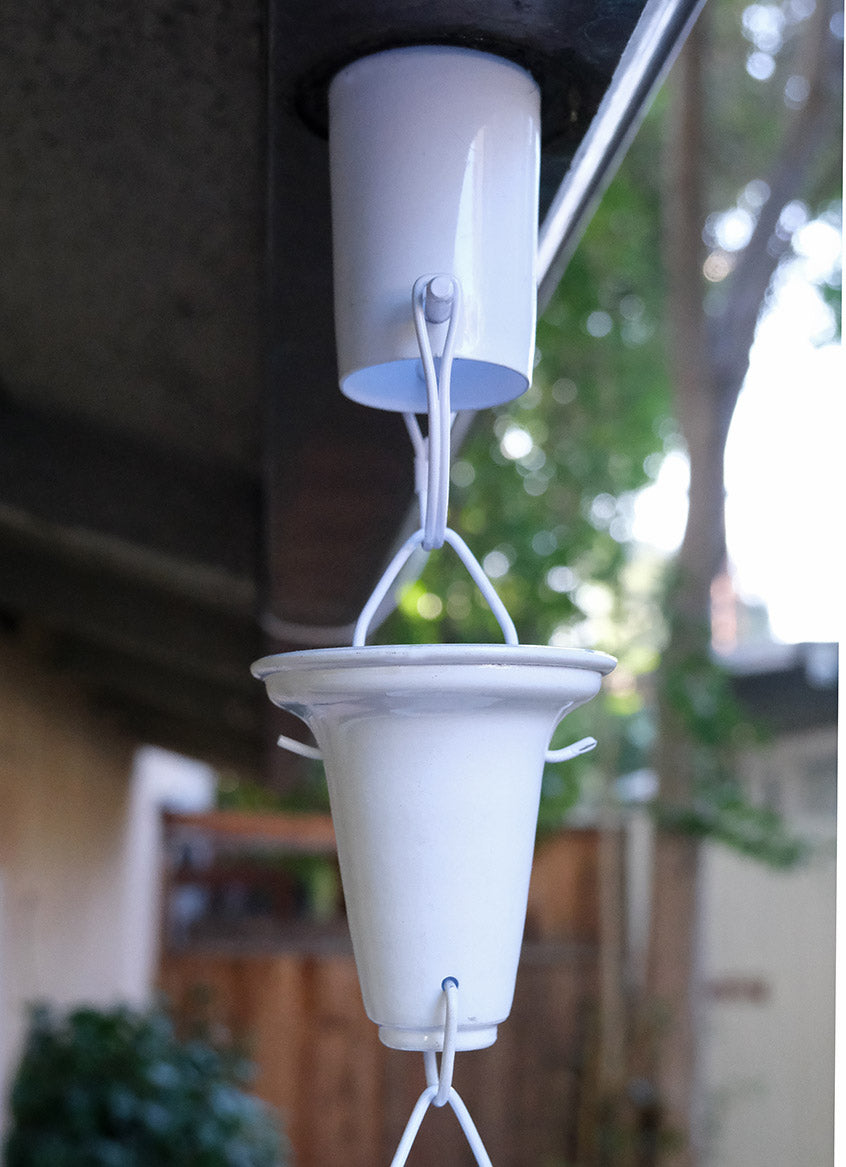 Rain Chain Installation Kit #RCR-WHT white powder coating