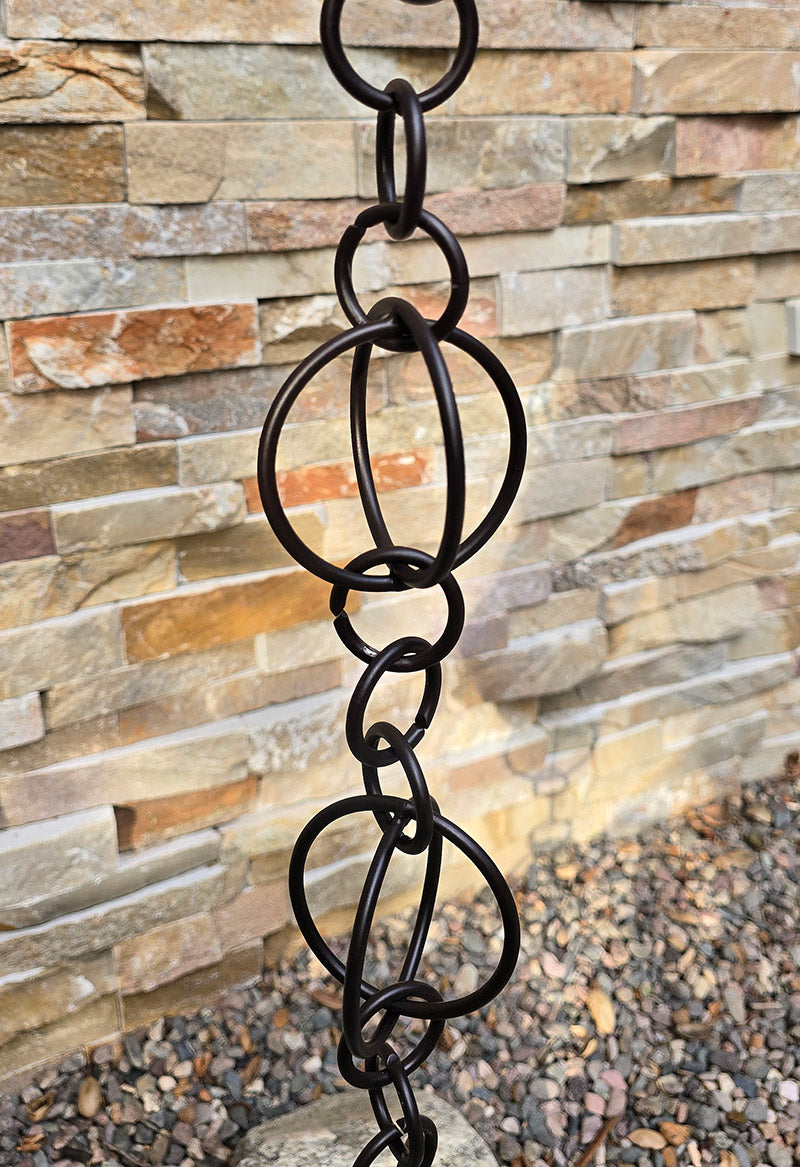 Steel Circles Link Chain Bronze Y9004-BRZ