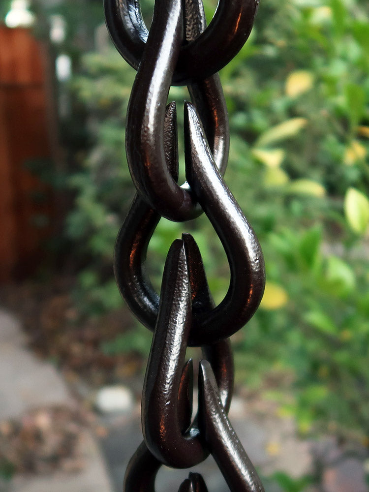 Bronze Cast Link Droplet Chain Aluminum With Bronze Powder Coating #CL01-DRP-BRZ