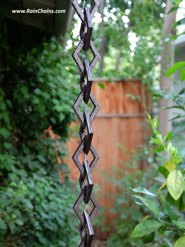 Bronze Cast Link Diamond Chain Aluminum With Bronze Powder Coating #CLD-01-BRZ