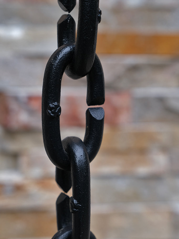 Black Cast Link Chain Powder Coated Black CL01-BLK