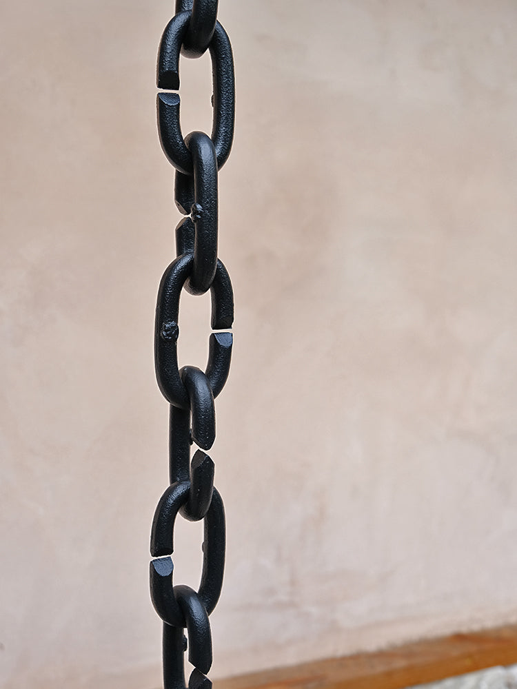 Black Cast Link Chain Powder Coated Black CL01-BLK