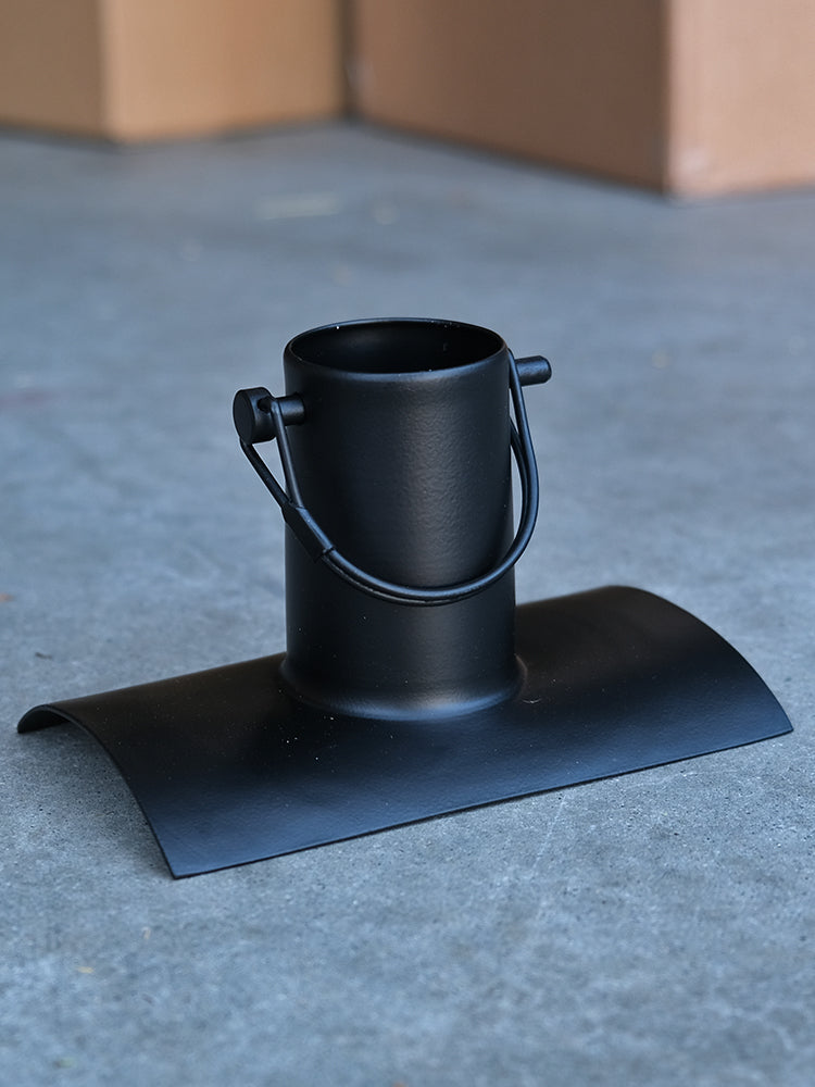 Half Round Black Rain Chain Installation Kit #RCR-HR-BLK