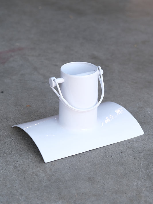 Half Round White Rain Chain Installation Kit #RCR-HR-WHT