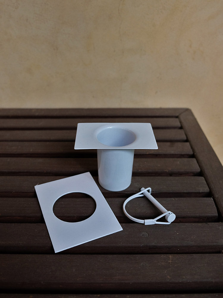 Rain Chain Installation Kit #RCR-WHT white powder coating