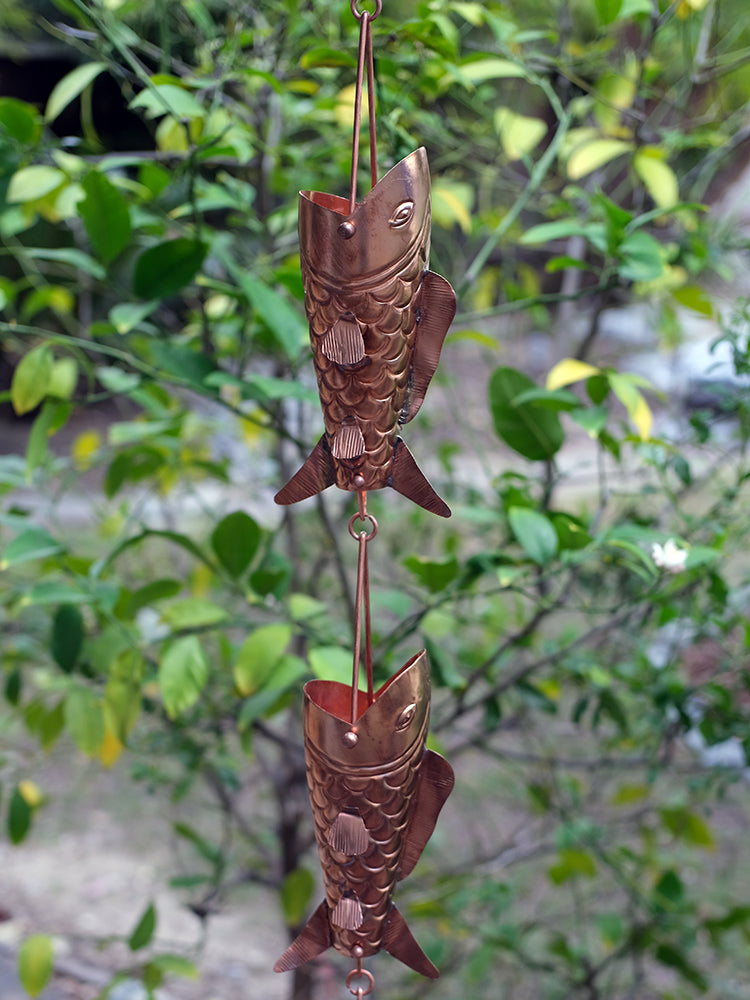 Pure Unfinished Copper Fancy Koi Fish Cups S-103
