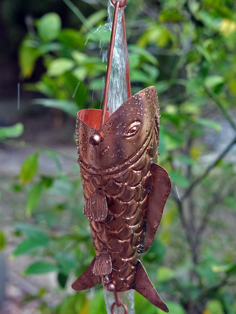 Pure Unfinished Copper Fancy Koi Fish Cups S-103