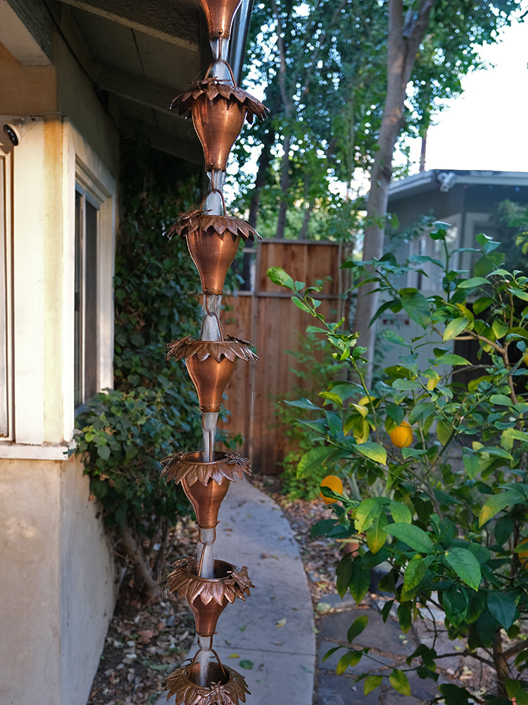 Pure Unfinished Copper Sunflower Cups #SU-43