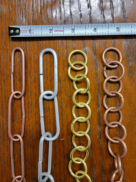 #3135 Accessory Link Chain copper aluminum round and oval