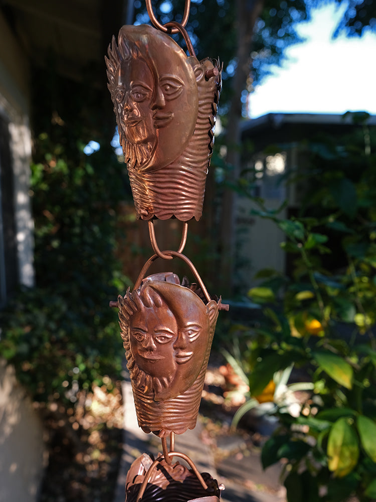 Sun & Moon Cups Pure Unfinished Copper  #2910
