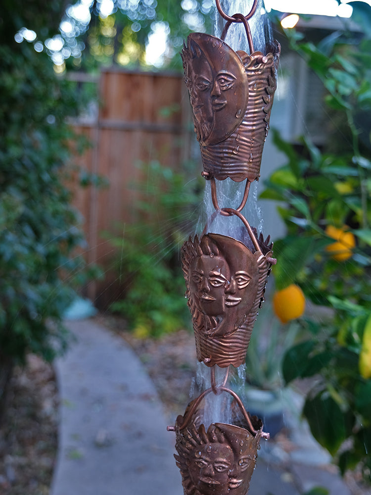 Sun & Moon Cups Pure Unfinished Copper  #2910