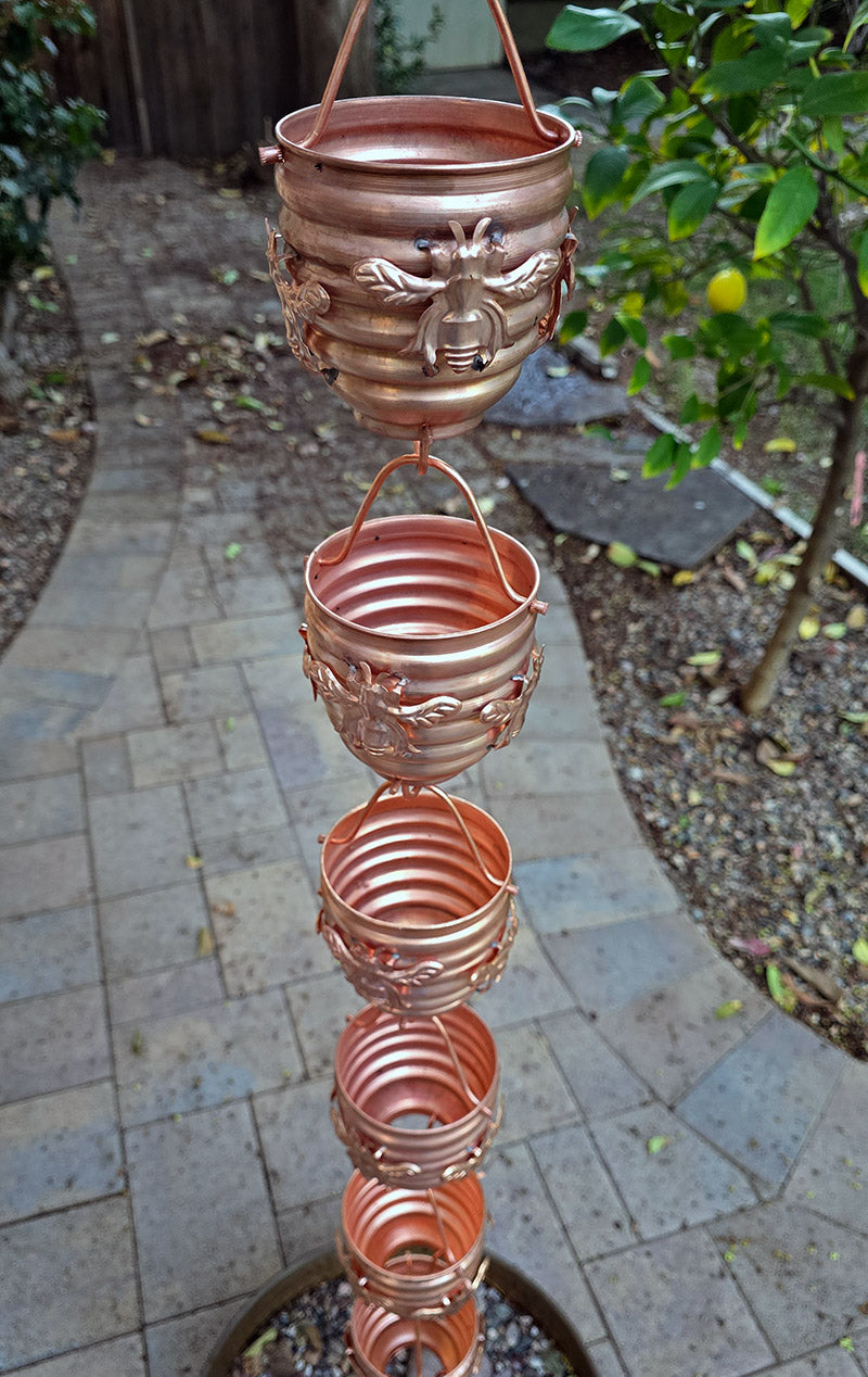 Honeybee Cups Pure Unfinished Copper #2980