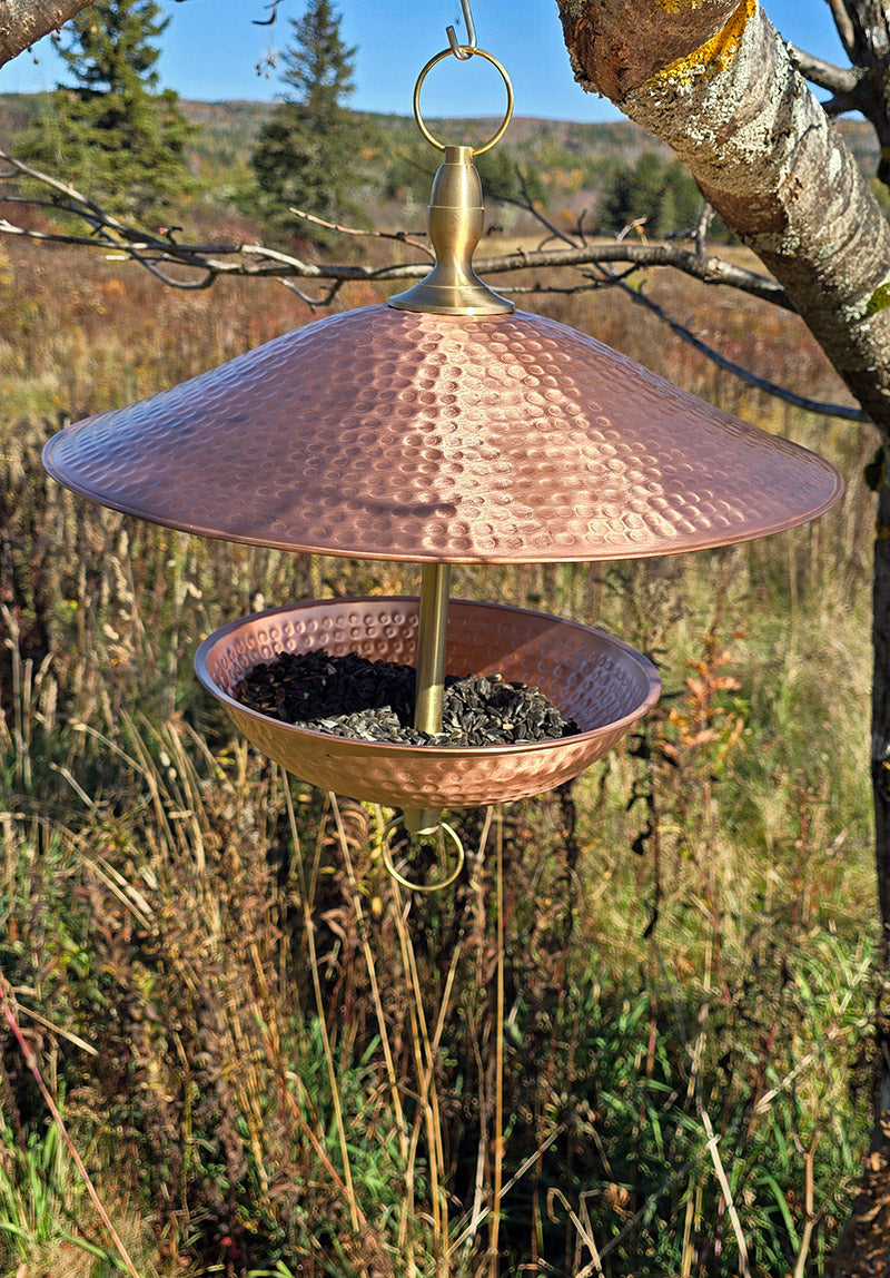 EasyFill™ Copper and Brass Round bird feeder 3102-B