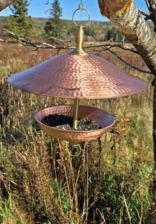EasyFill™ Copper and Brass Round bird feeder 3102-B
