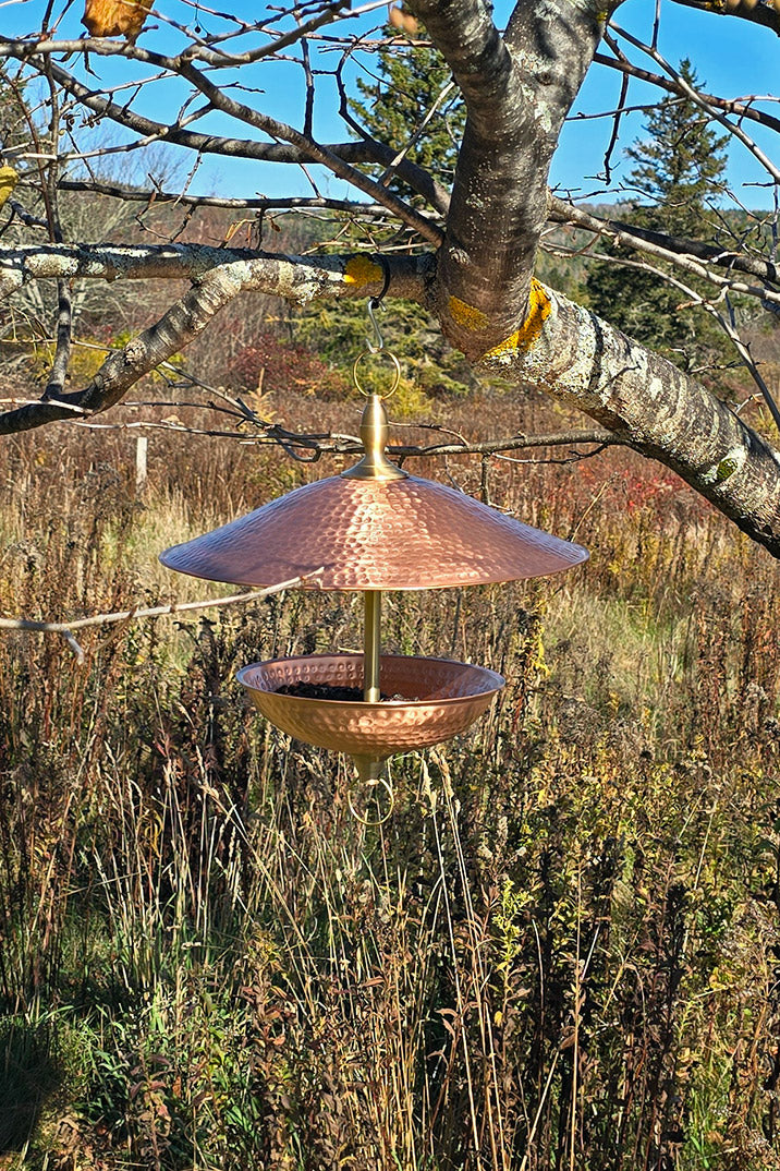EasyFill™ Copper and Brass Round bird feeder 3102-B