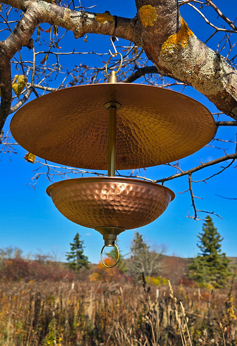 EasyFill™ Copper and Brass Round bird feeder 3102-B