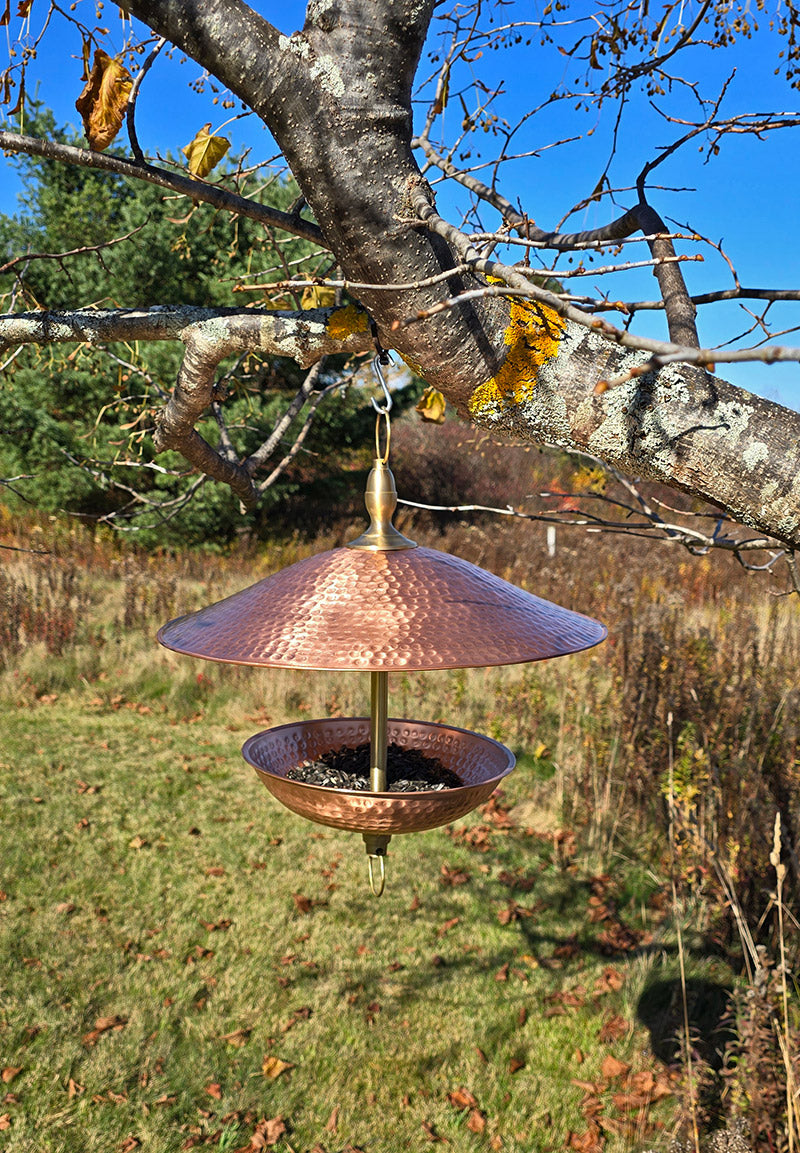 EasyFill™ Copper and Brass Round bird feeder 3102-B