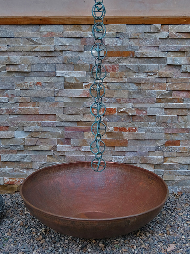 30" Large Copper Hammered Basin 3120-C CLEARANCE