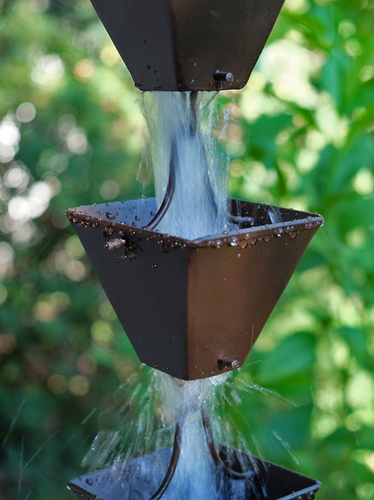 Medium Square Cups  Powder Coated Bronze Aluminum #3121-M-BRZ