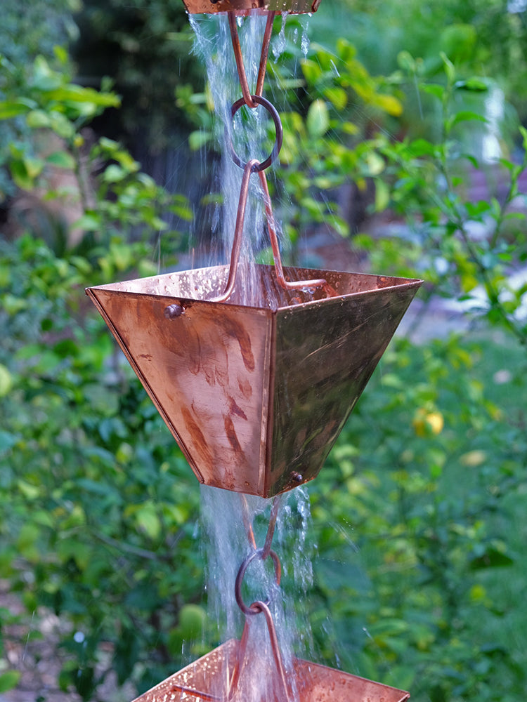 Extra Large Square Unfinished Copper Cups #3121-XL – RainChains.com