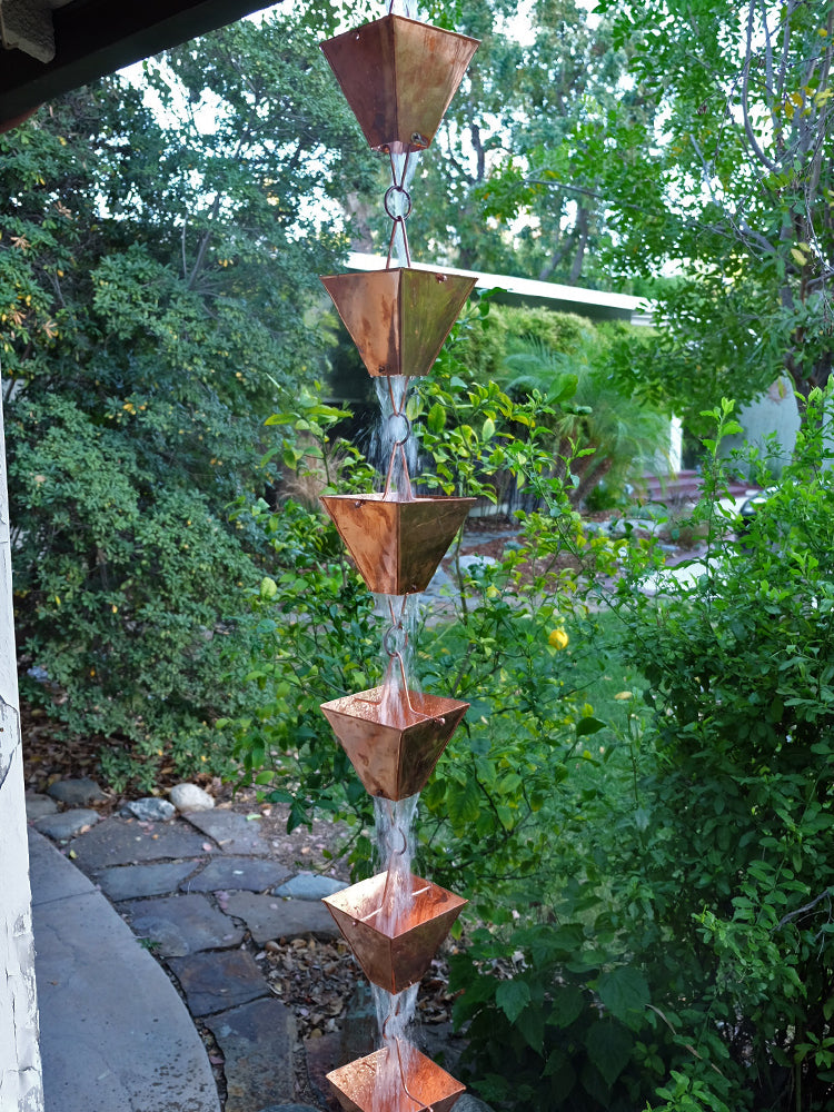RUSTY タッパー Lサイズ Extra Large Square Unfinished Copper Cups #3121-XL – RainChains.com