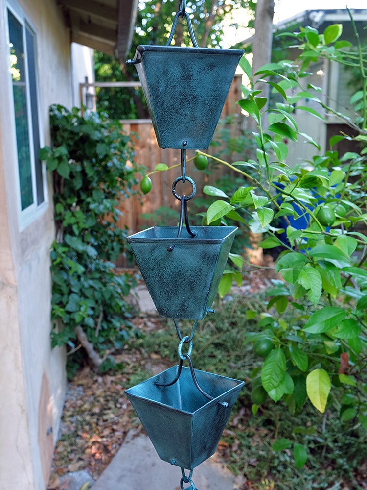 Extra Large Square Powder Coated Bronze Aluminum Cups 3121-XL-pat
