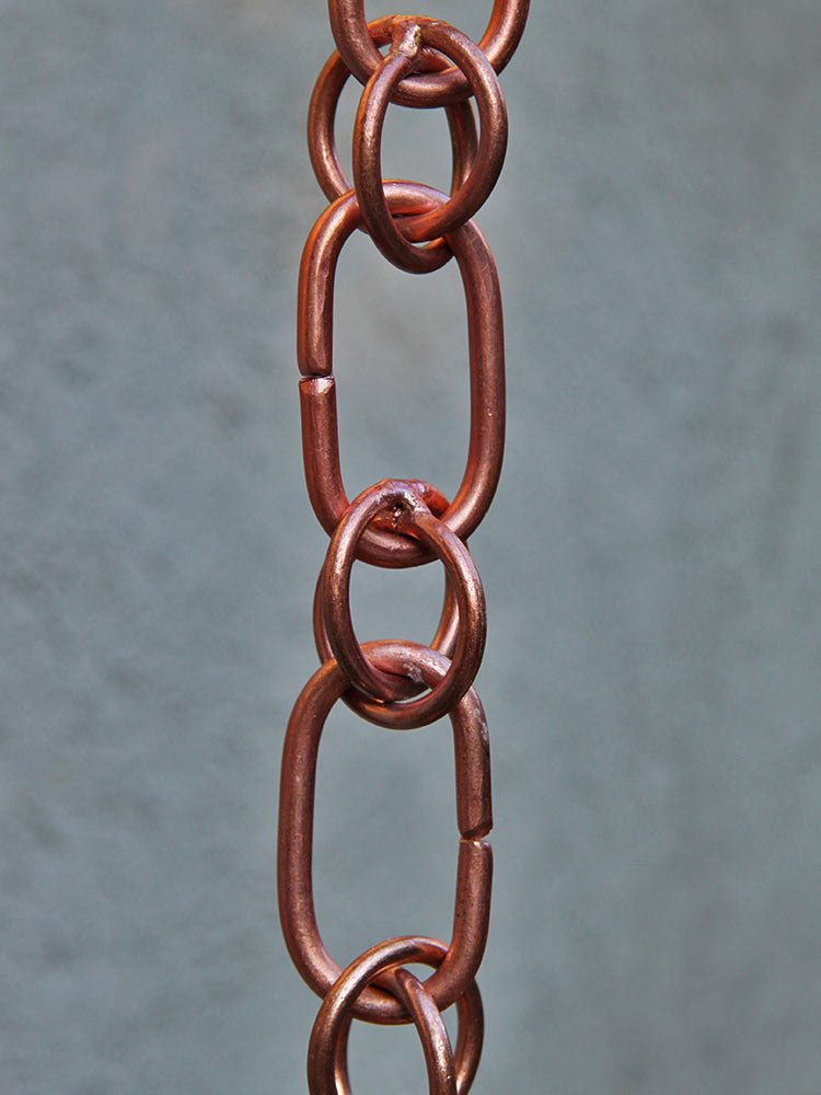 Unfinished Pure Copper Link and Loop Chain Link 3133 – RainChains.com