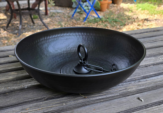BLACK 11" Aluminum Hammered Dish 3145-BLK-SM