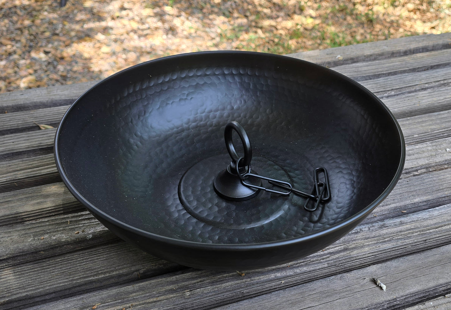 BLACK 11" Aluminum Hammered Dish 3145-BLK-SM